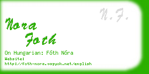 nora foth business card